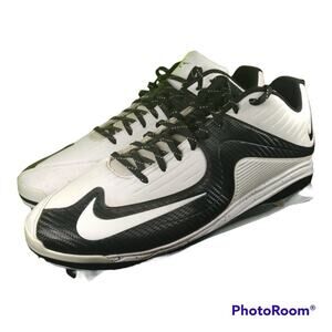Nike M BSBL MVP White Black Baseball Cleats New Men's Shoes Size 16